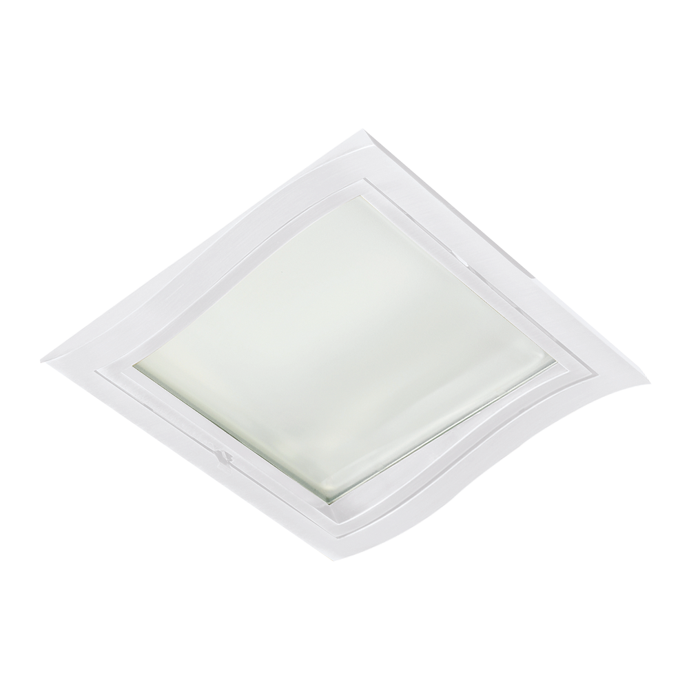 Luminario cuadrado de empotrar de LED con difusor cuadrado de acrílico  blanco - Argos