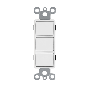Apagador triple de 24 mm (Línea Lille)